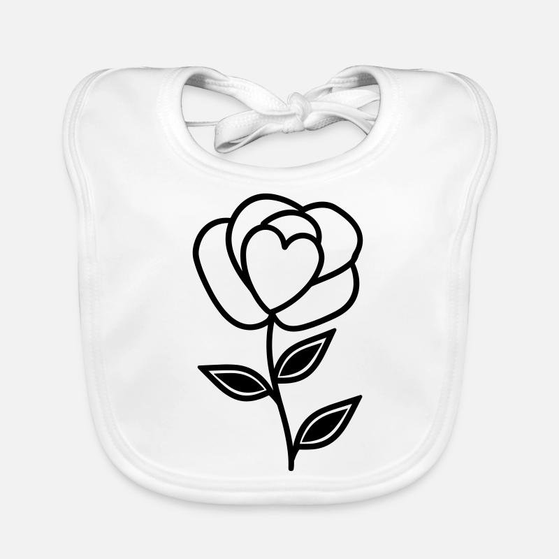 Rosa Blume Baby Bio-Lätzchen