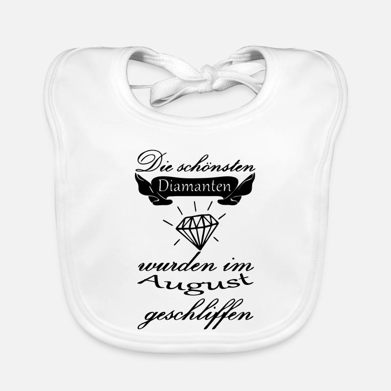 August Diamanten Geburtstag Geschenk Spruch Baby Bio-Lätzchen