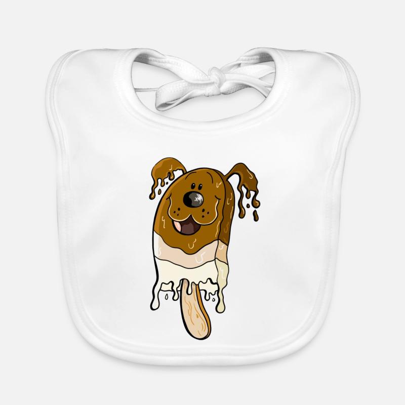 Hund am Stiel - Eis am Stiel - Eiscreme Baby Bio-Lätzchen