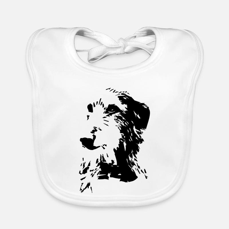 Scottish Deerhound Kopf Baby Bio-Lätzchen