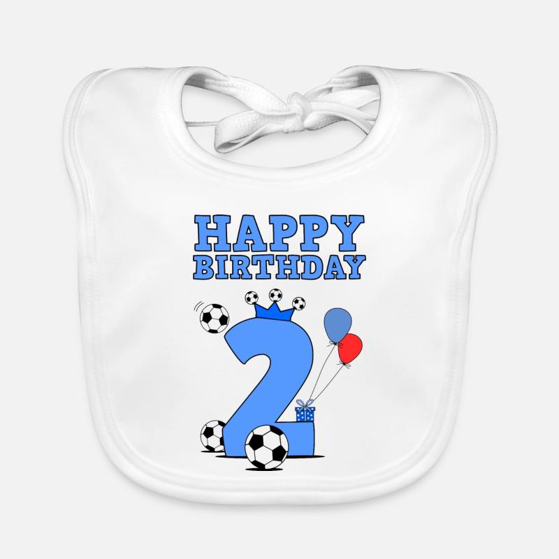 Joyeux anniversaire 2e anniversaire pour garçon Bavoir bio Bébé