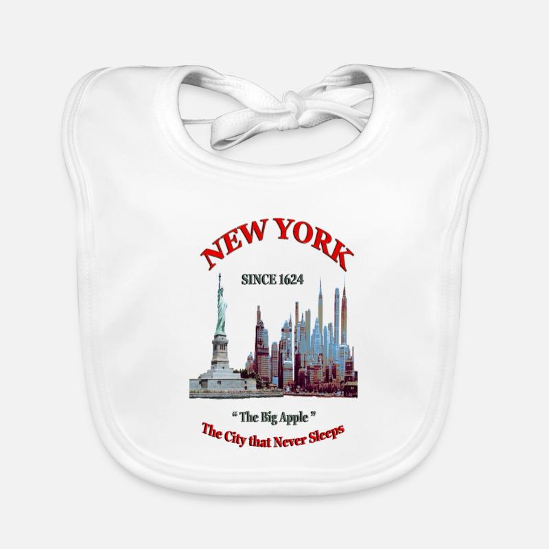 AFFICHE NEW YORK CREATION Louis RUNEMBERG ADAGP - Bavoir bio Bébé - blanc