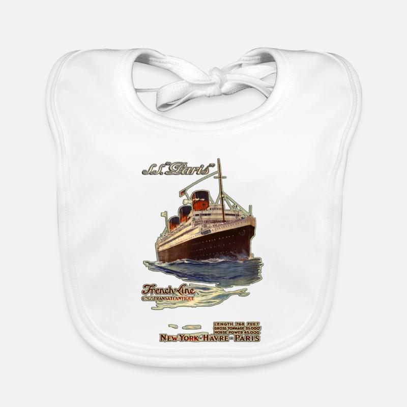 KREUZFAHRTSCHIFF PARIS TRANSATLANTIC Baby Bio-Lätzchen
