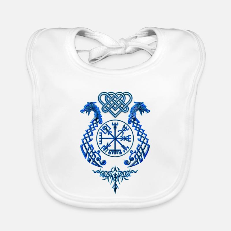 DrachenSymbol - Baby Bio-Lätzchen - Weiß