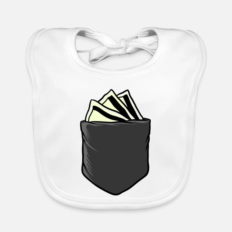 Argent Cash Pocket Bavoir bio Bébé