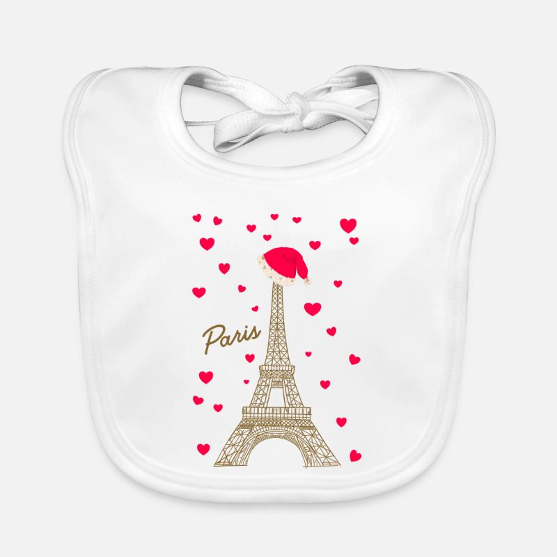 Tour Eiffel Paris pendant la période de Noël Bavoir bio Bébé