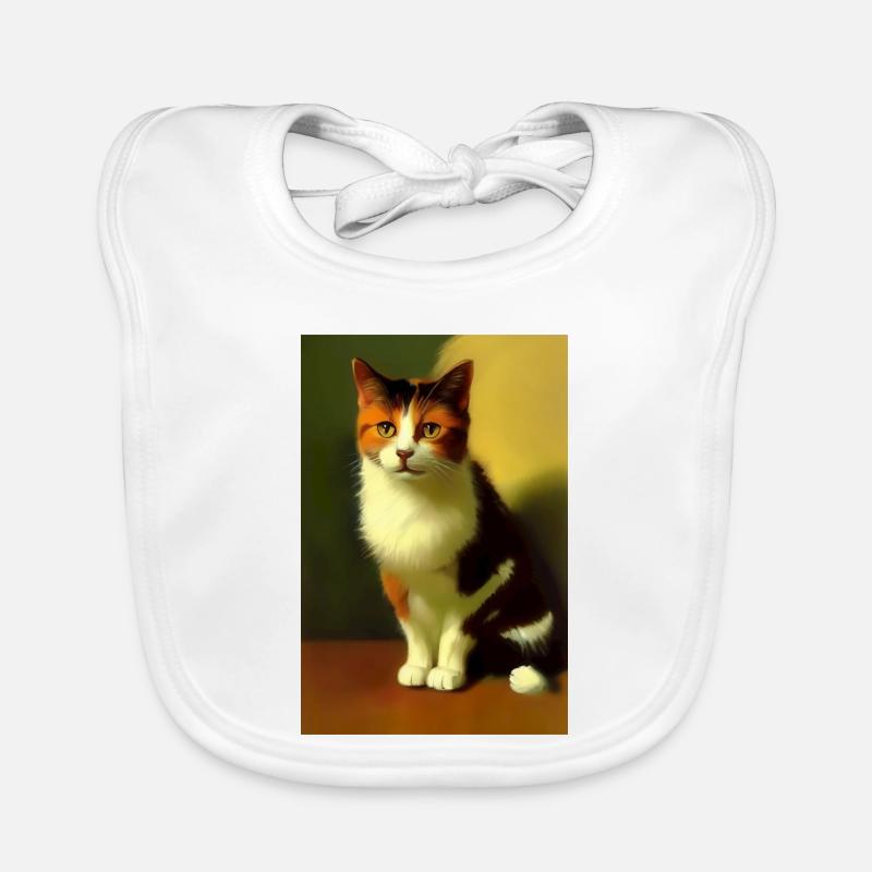 Cat Image Organic Baby Bibs