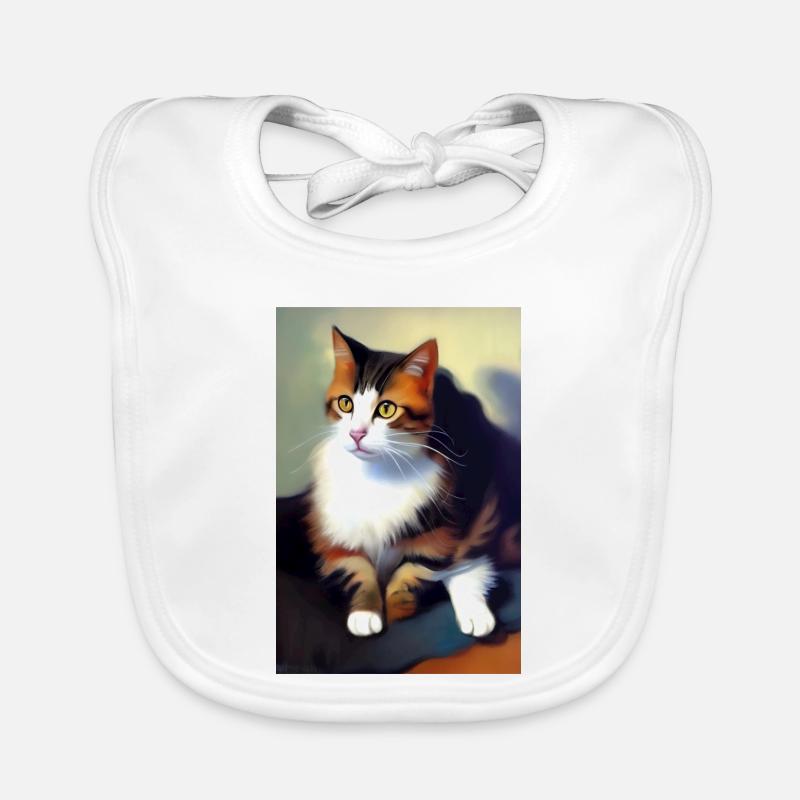 Cat Image Organic Baby Bibs