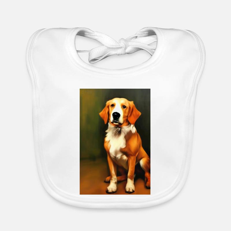 Hunde Bild Baby Bio-Lätzchen