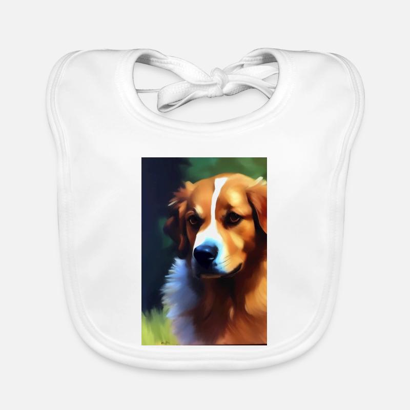 Hunde Bild Baby Bio-Lätzchen