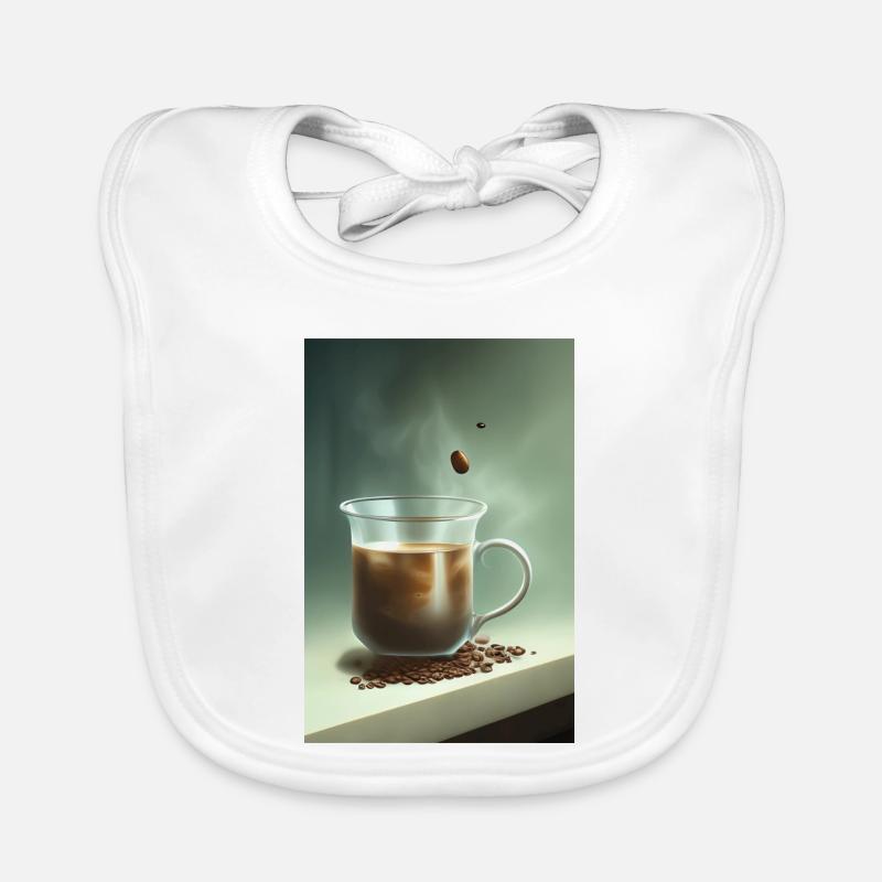 Kaffee, Kaffeebohnen Baby Bio-Lätzchen