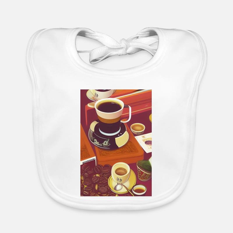 Café, grains de café Bavoir bio Bébé