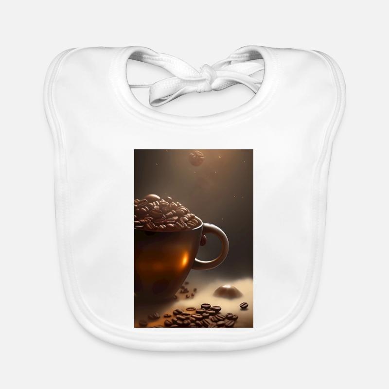 Café, grains de café Bavoir bio Bébé