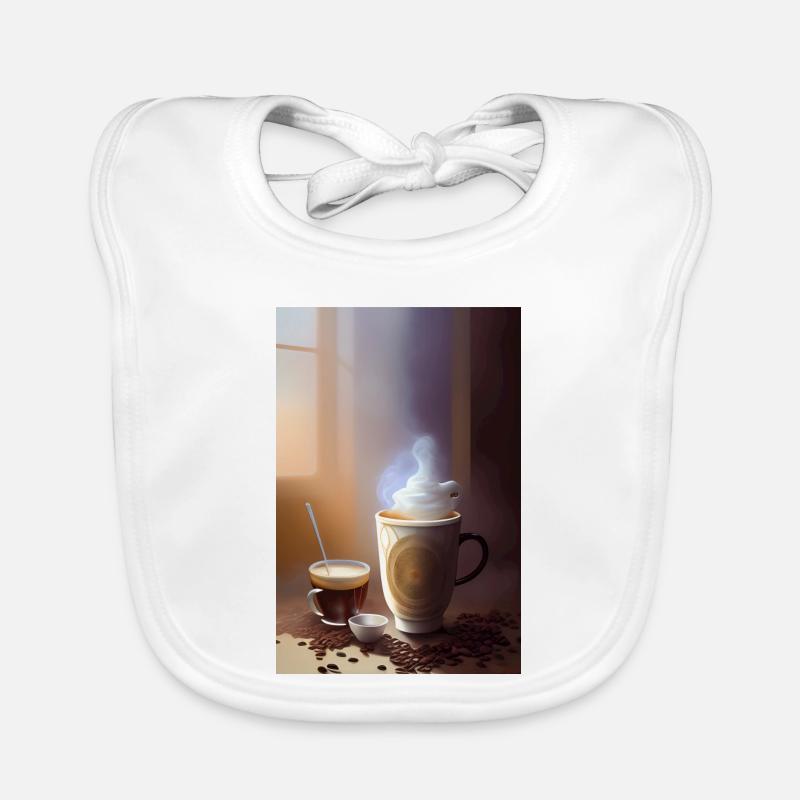 Kaffee, Kaffeebohnen Baby Bio-Lätzchen