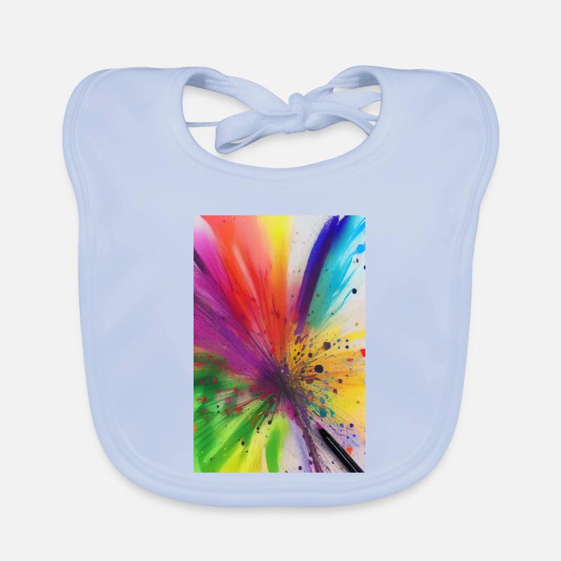 Farbklecks Baby Bio-Lätzchen