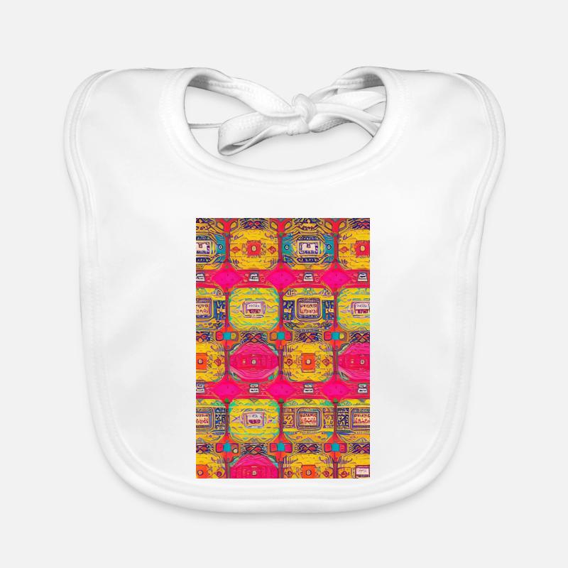 Retro Pattern Organic Baby Bibs