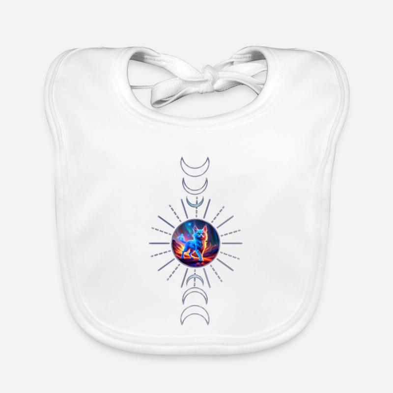 Wunderbare blaue Katze. Baby Bio-Lätzchen