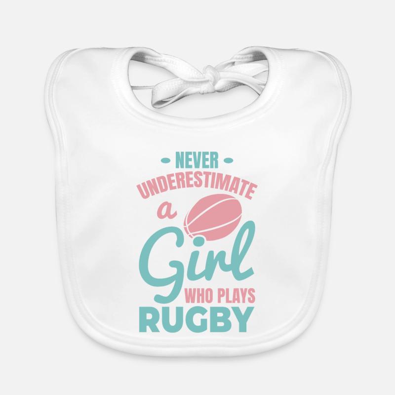 Joueuse de rugby filles Bavoir bio Bébé