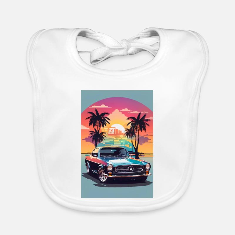 Muscle car Organic Baby Bibs