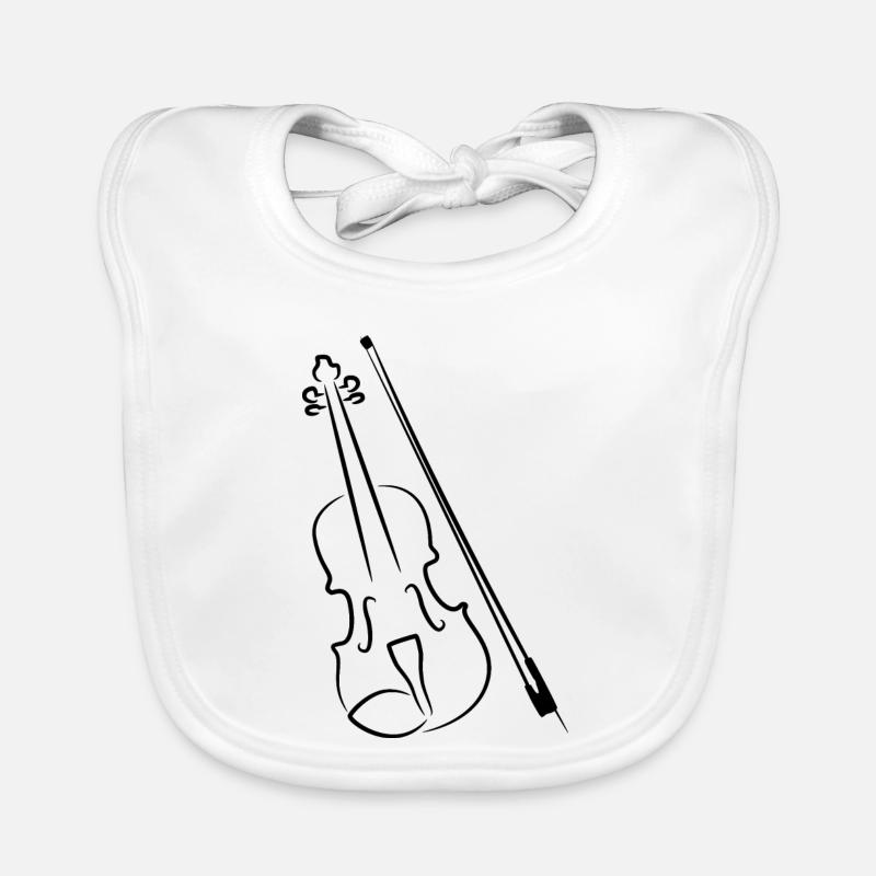 Violin and bow Organic Baby Bibs