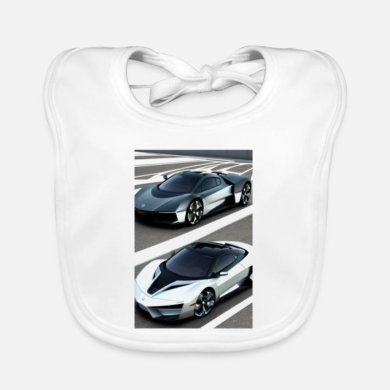 Auto - Baby Bio-Lätzchen - Weiß