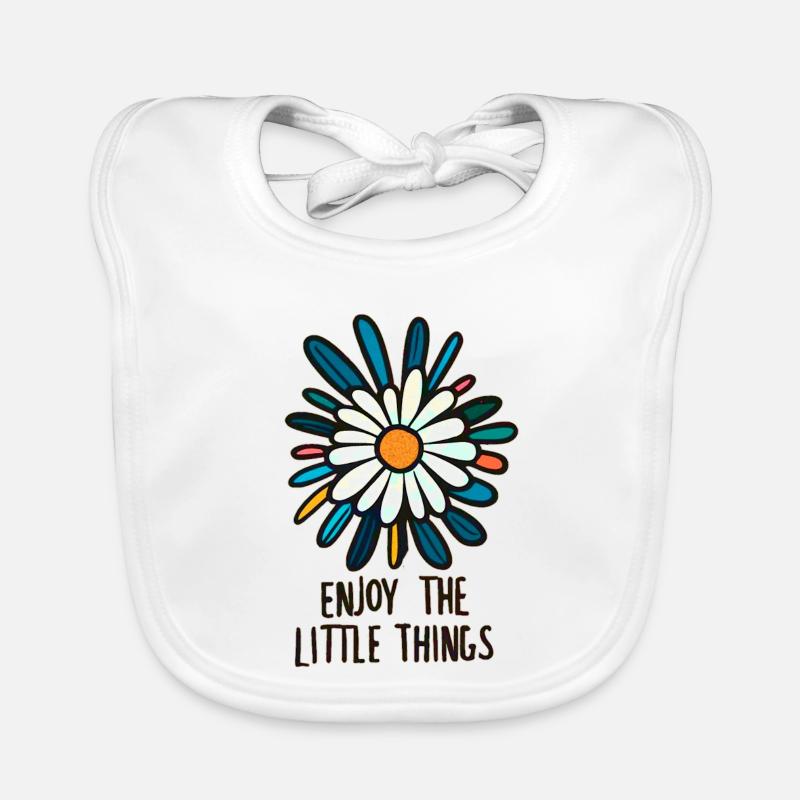 Enjoy the little Things - Baby Bio-Lätzchen - Weiß