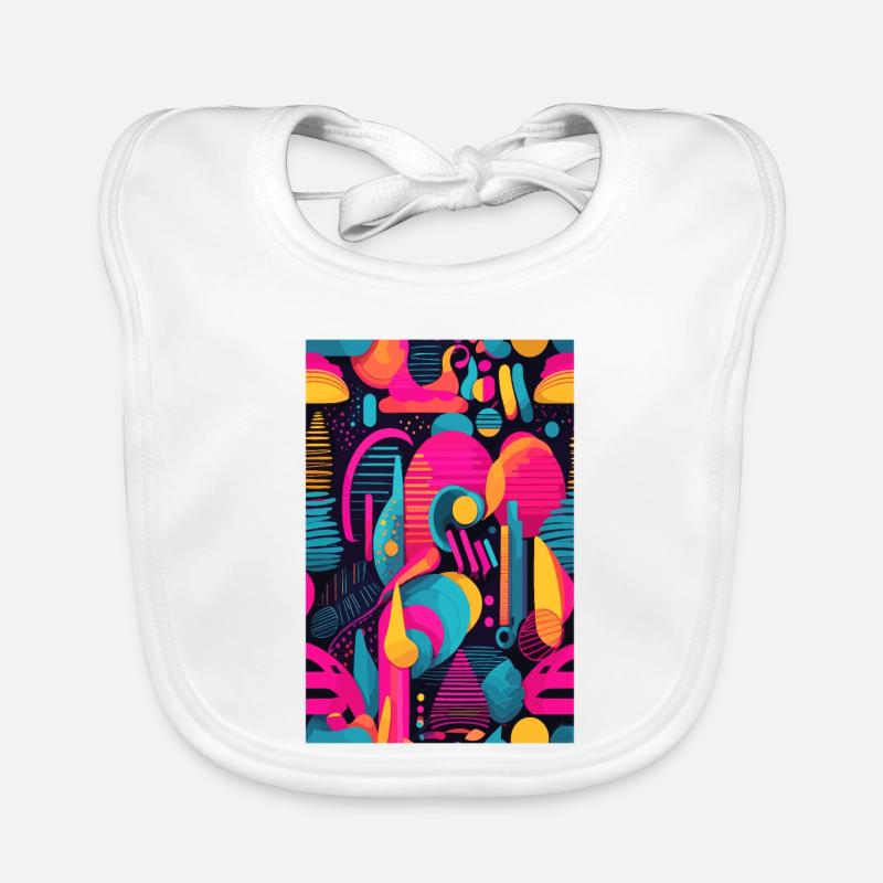 Modern Abstract Pattern Organic Baby Bibs