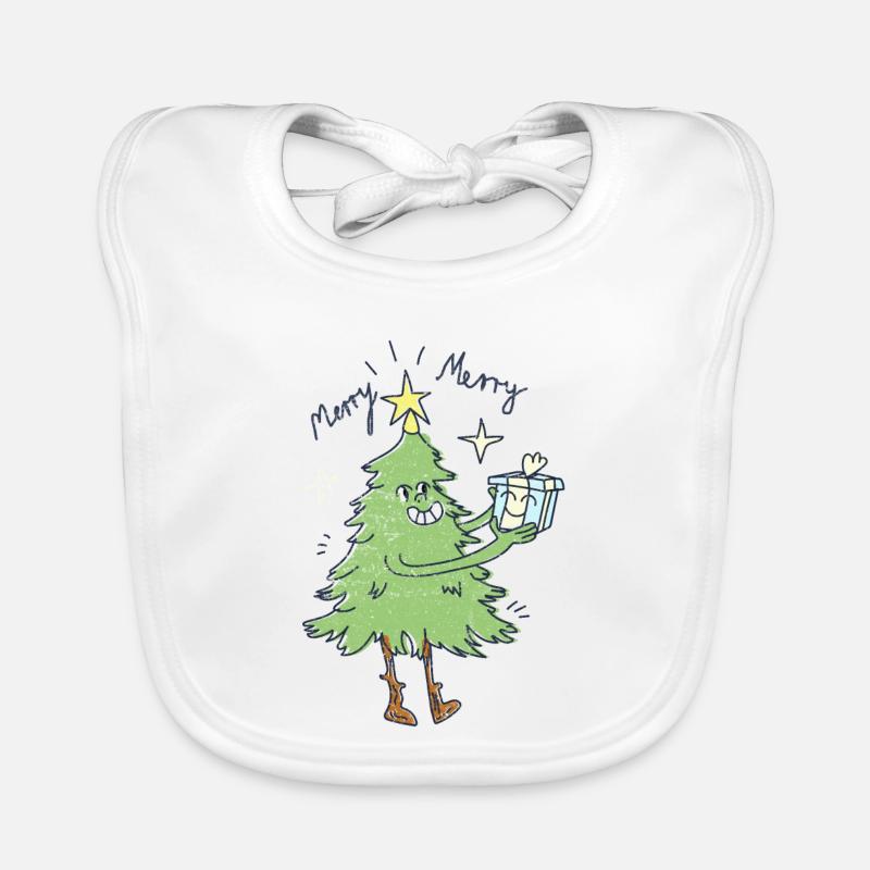 Weihnachtsbaum Baby Bio-Lätzchen