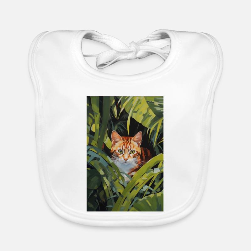 Illustration de chat roux mignon Bavoir bio Bébé