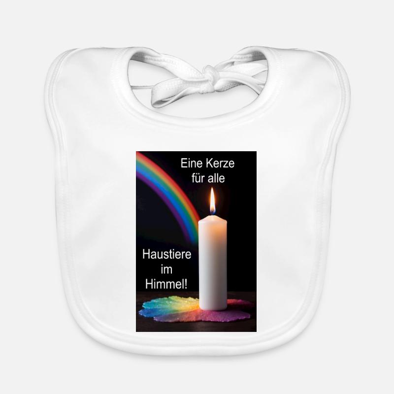 A candle for all pets in heaven Organic Baby Bibs