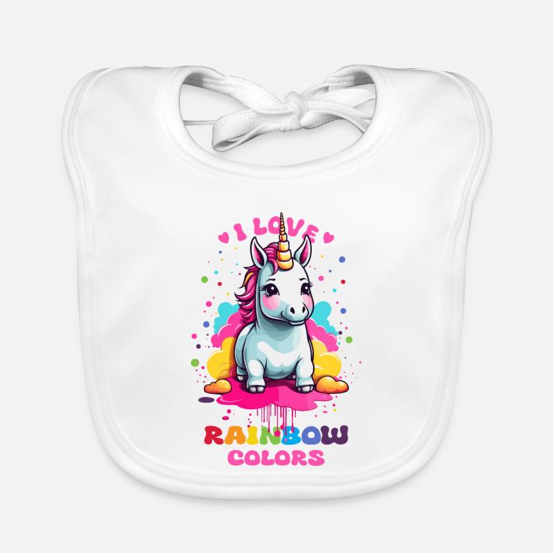 Süßes Einhorn Baby Bio-Lätzchen