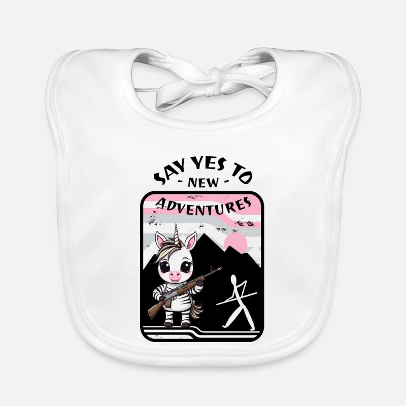 Zebra Einhorn Baby Bio-Lätzchen