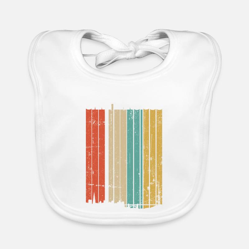 San Francisco Rainbow Skyline Organic Baby Bibs