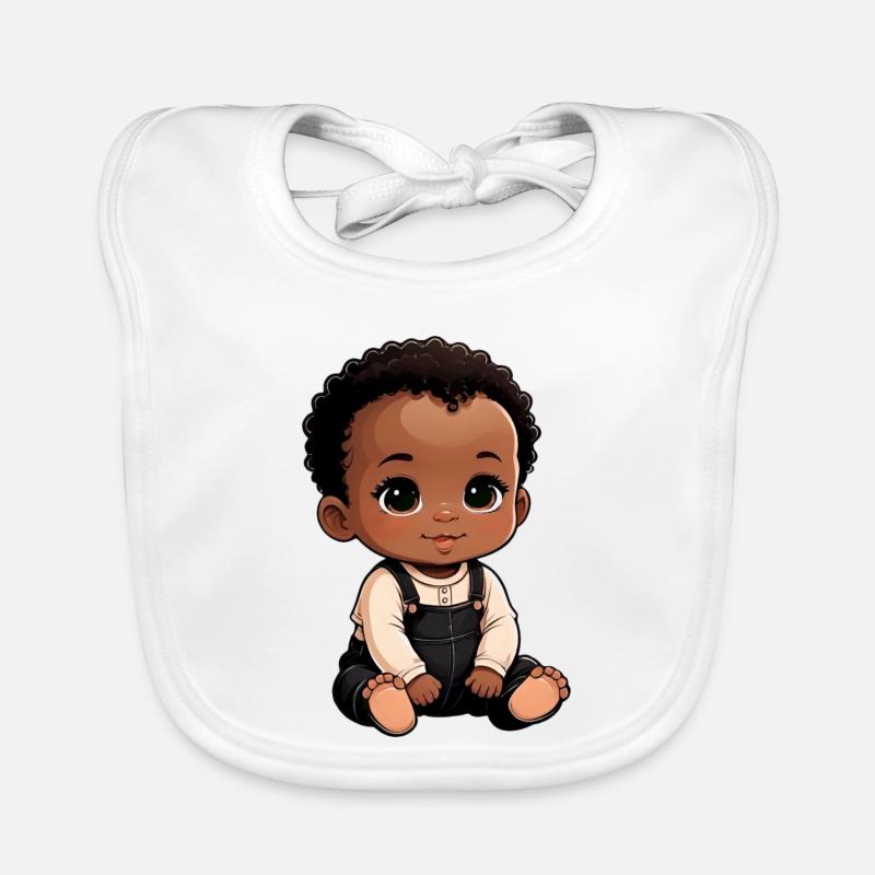 Bébé de dessin animé mignon et heureux Bavoir bio Bébé