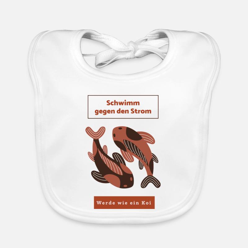 Swim against the current: Become like a koi Organic Baby Bibs