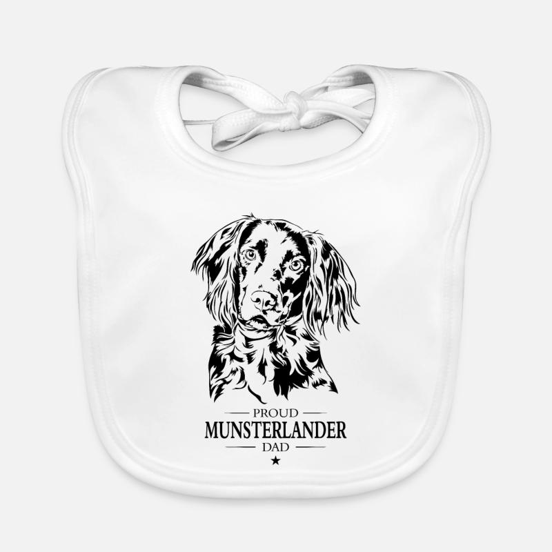Munsterlander Dad Hunde Münsterländer Wilsigns Baby Bio-Lätzchen