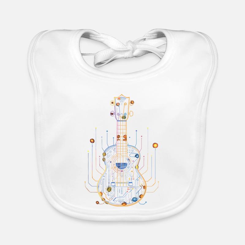 Dessin de ukulélé Bavoir bio Bébé