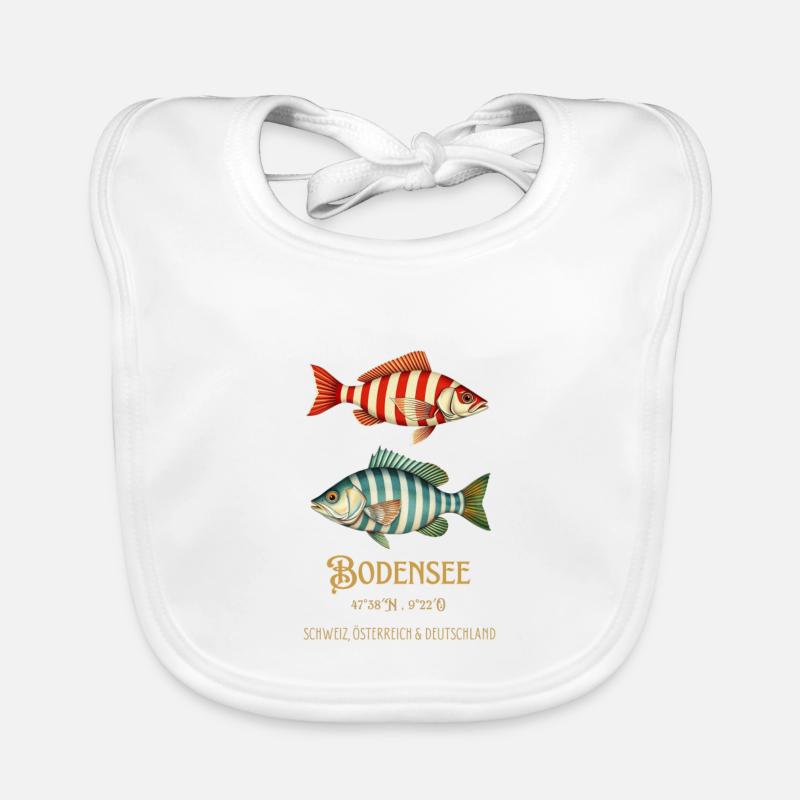 Lac de Constance Lac de Constance Poissons Coordonnées Bavoir bio Bébé