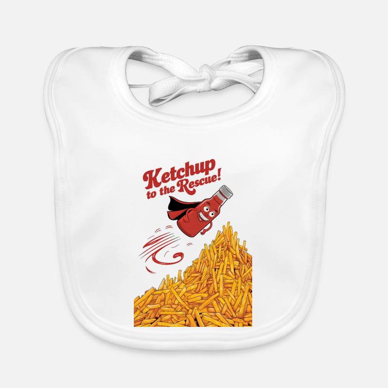 Le ketchup à la rescousse Bavoir bio Bébé