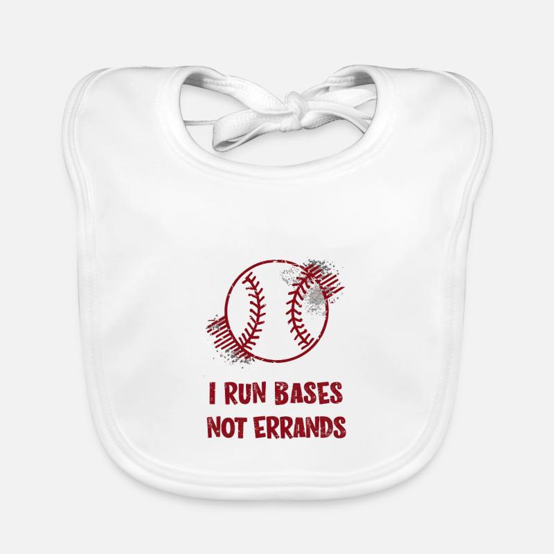 I Run Bases Not Errands Baseball Baby Bio-Lätzchen