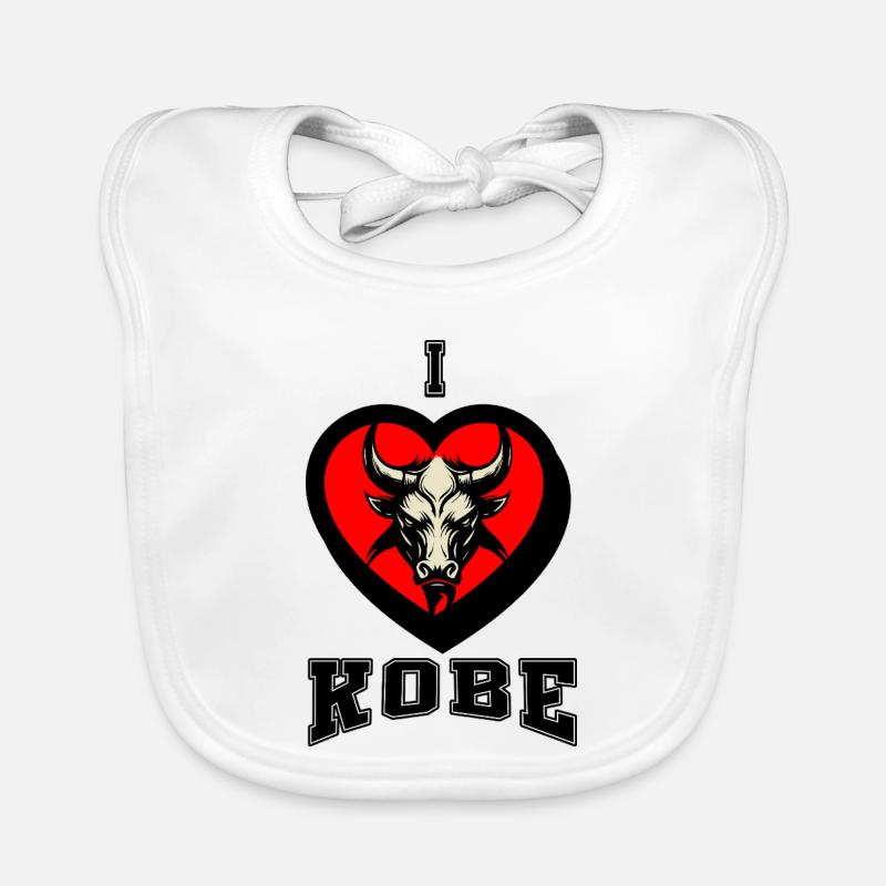 I Love Kobe Organic Baby Bibs