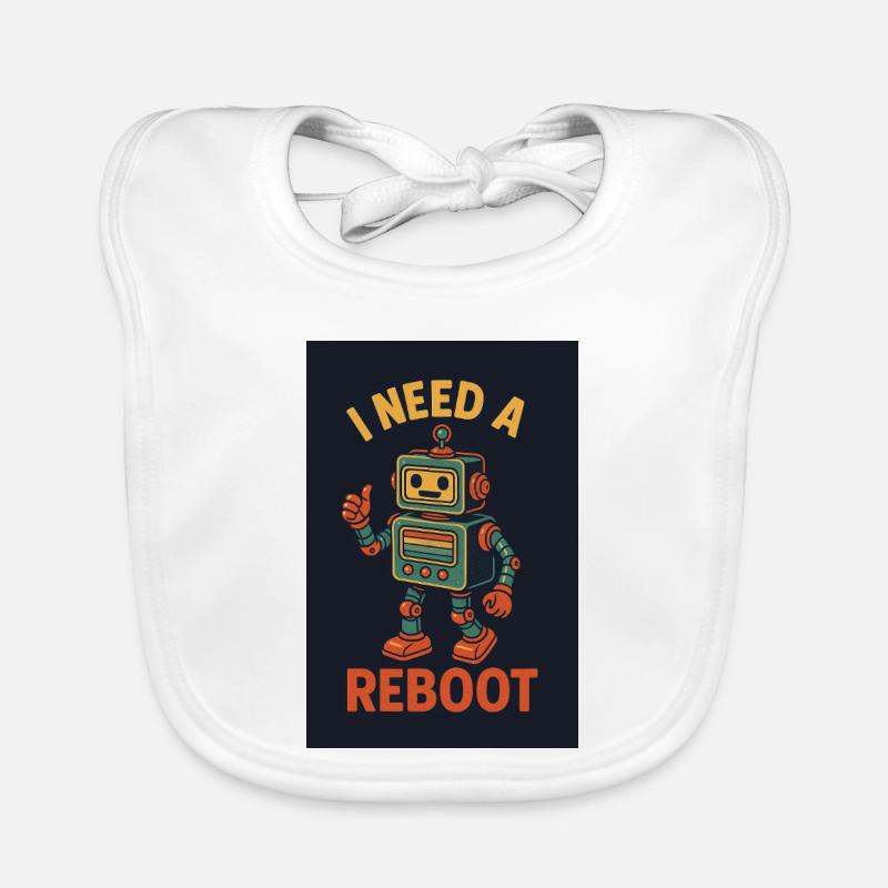 Reboot retro KI Roboter Baby Bio-Lätzchen