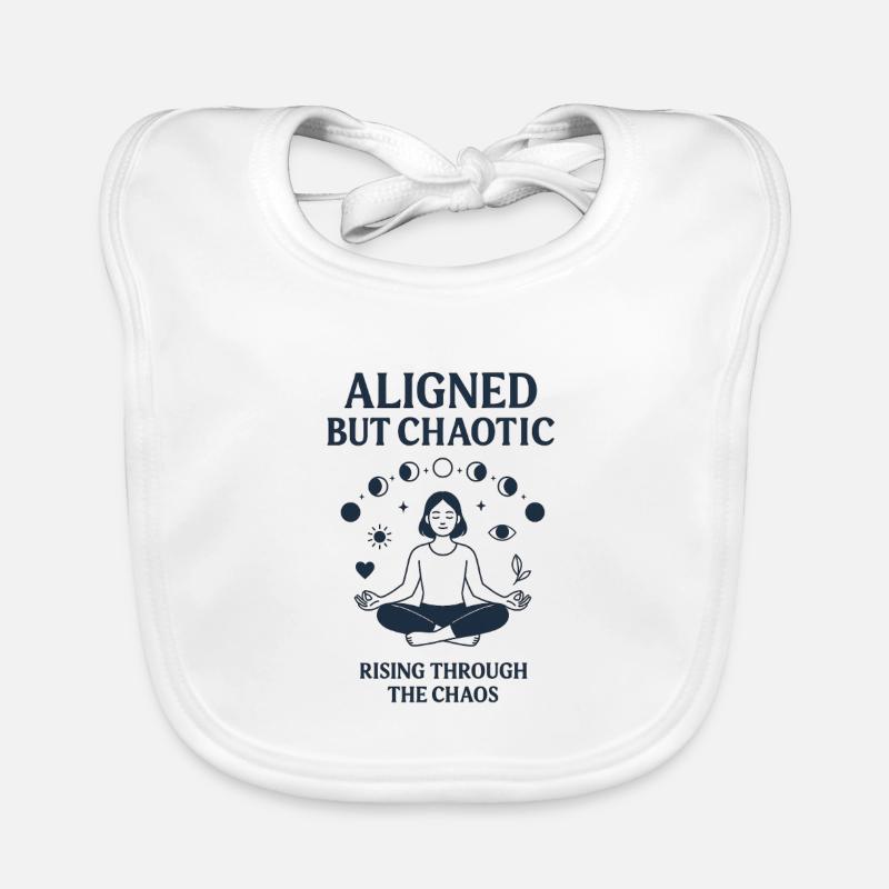 Balanced and Chaotic Meditation Design Organic Baby Bibs