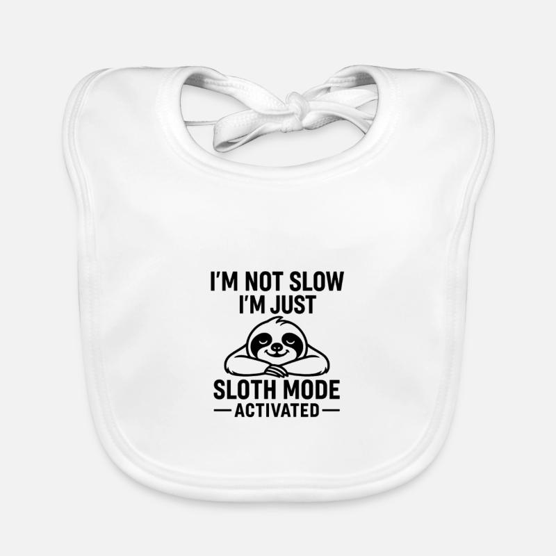 Sloth Mode Activated TShirt Baby Bio-Lätzchen