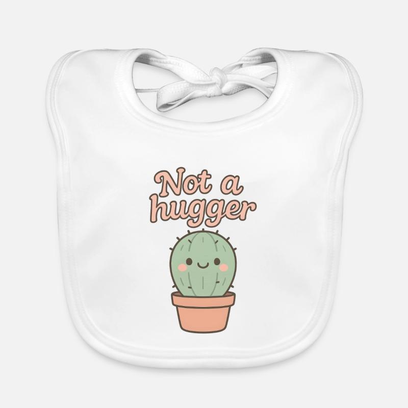 Not a Hugger – Kaktus mit Charakter Baby Bio-Lätzchen