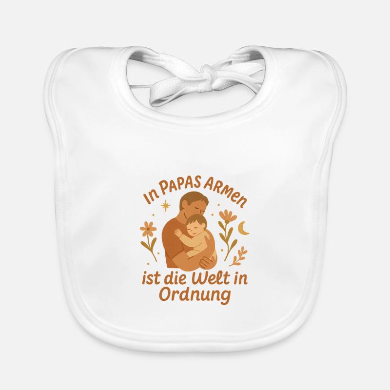 In Papas Armen – Babyshirt & Geschenkidee Baby Bio-Lätzchen