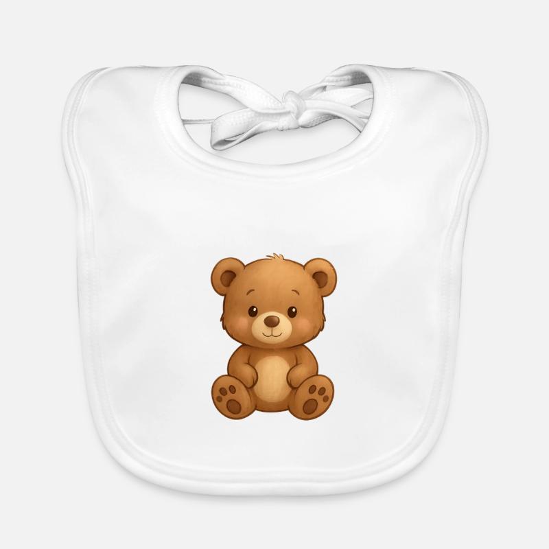 Teddy bear Organic Baby Bibs