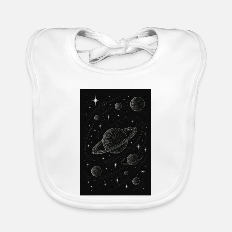 Space Organic Baby Bibs