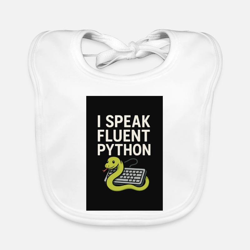 Python Coding Snake Organic Baby Bibs