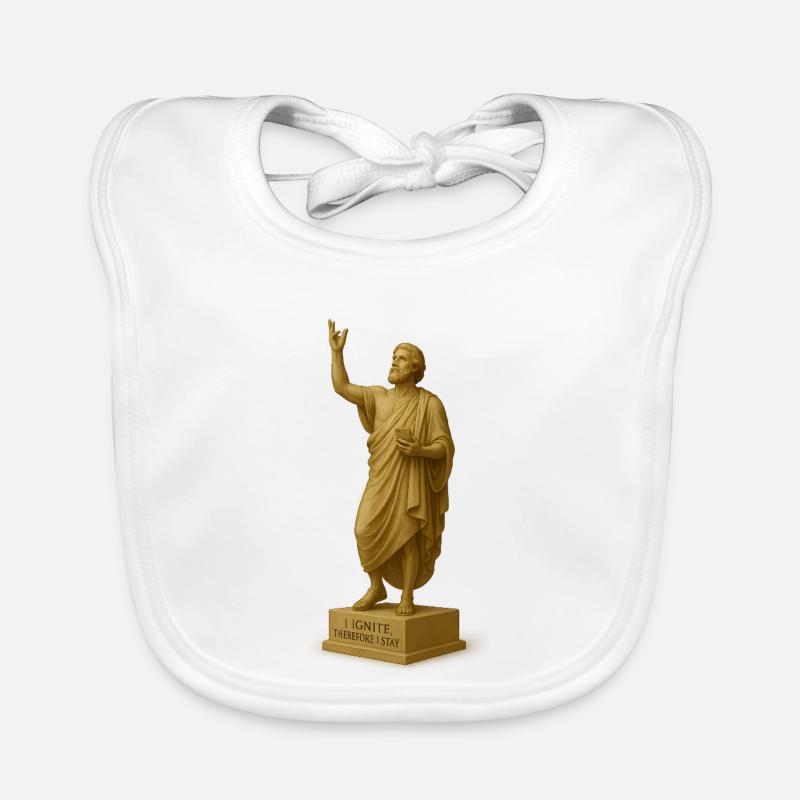 Religiöse Skulptur mit Message Baby Bio-Lätzchen